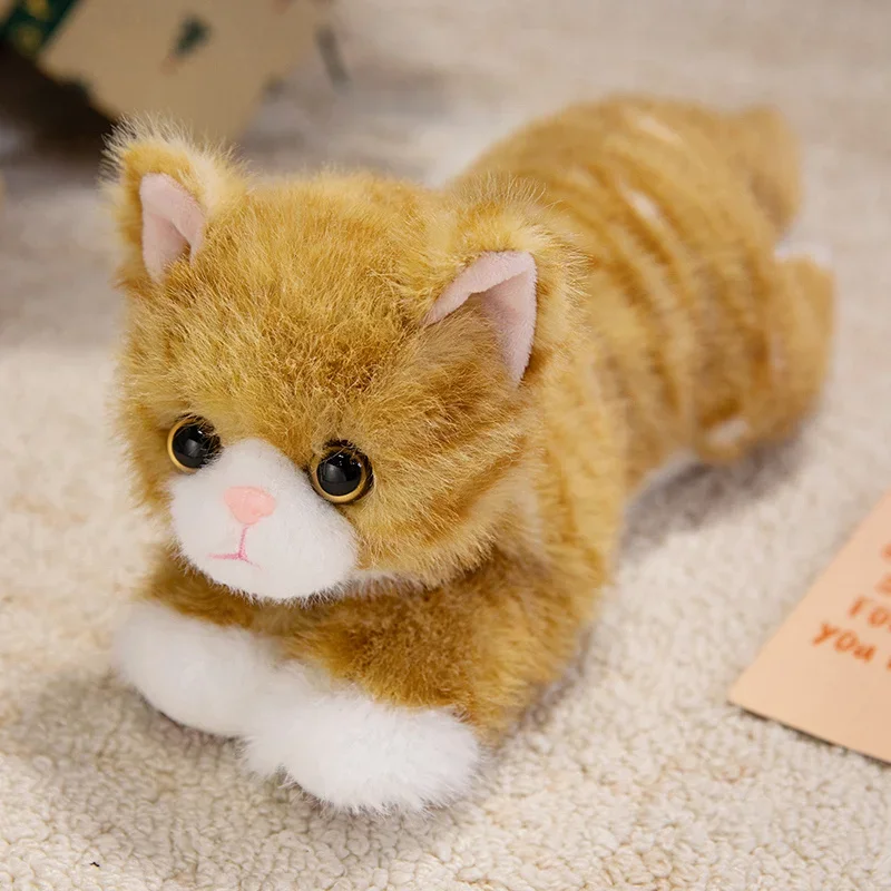 Realistic Cat Plush Toy Lifelike Soft Stuffed Kitten with Fur , Cute Gift for Pet Lovers, Home Decor, Valentine Birthday Realistic Cat Plush Toy Lifelike Soft Stuffed Kitten with Fur , Cute Gift for Pet Lovers, Home Decor, Valentine Birthday
