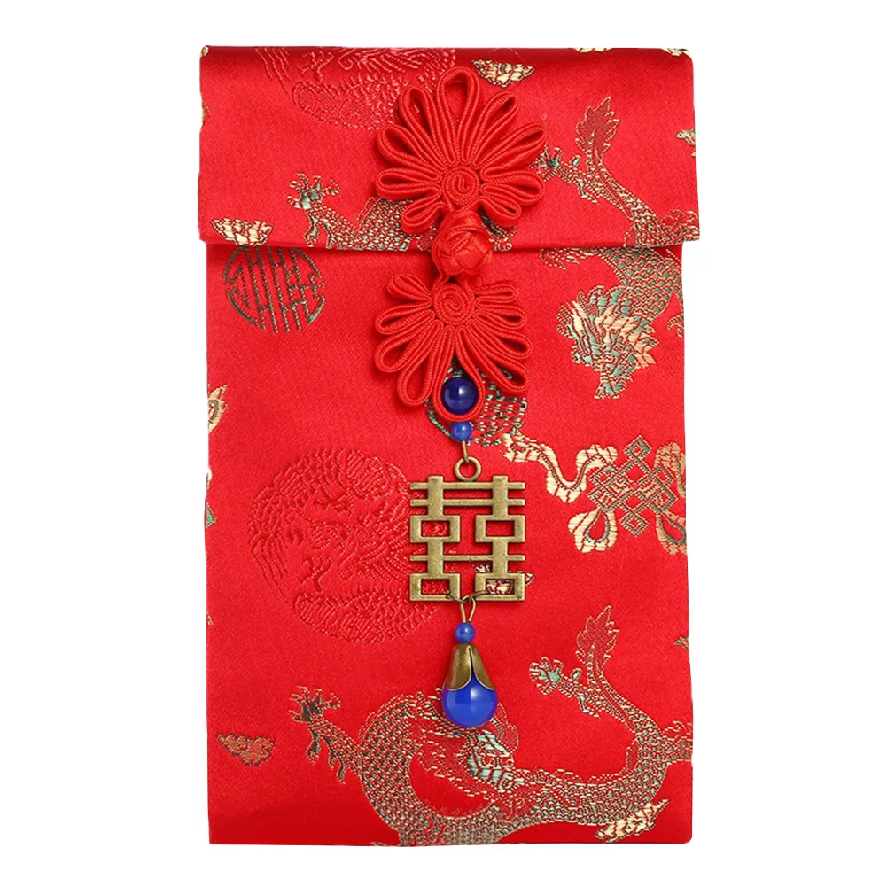 

2020 Свадебный день рождения Весенний фестиваль новоселье карман для денег на удачу китайский новый год красные конверты Hong Bao традиционная кисточка