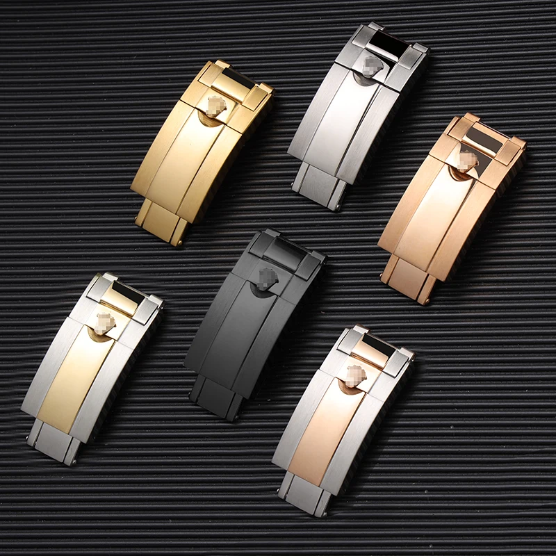 16x9mm Metal Stainless Steel Lock Watchband Deployment Clasp for Rolex Daytona Explore2 GMT Role Submariner Strap Folding Buckle
16x9mm Metal Stainless Steel Lock Watchband Deployment Clasp for Rolex Daytona Explore2 GMT Role Submariner Strap Folding Buckle