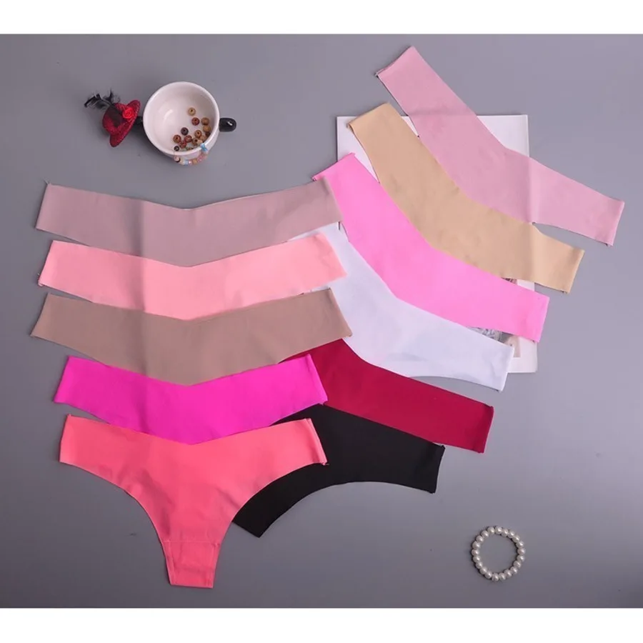 

Hot Silk Sexy Women Thongs g string Seamless Panties Female Underwear Tanga Panties Low-Rise Lingerie Panty Intimates 1pcs ac125