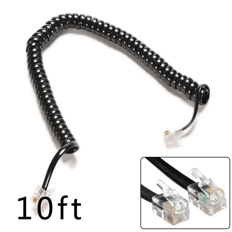 300cm Long Telephone Cord Straighten Microphone Receiver Line RJ22 4P4C Connector Copper Wire Phone Volume Curve Handset Cable
300cm Long Telephone Cord Straighten Microphone Receiver Line RJ22 4P4C Connector Copper Wire Phone Volume Curve Handset Cable