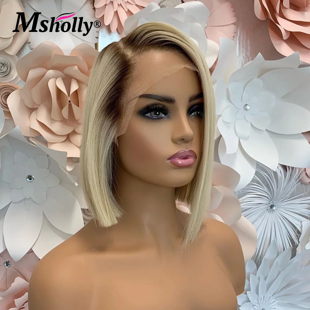 Short Bob Ash Blonde 13x4 Human Hair Wig Lace Front For Women HD Transparent Dark Root Wig Lace Frontal Human Hair Remy Wigs
Short Bob Ash Blonde 13x4 Human Hair Wig Lace Front For Women HD Transparent Dark Root Wig Lace Frontal Human Hair Remy Wigs