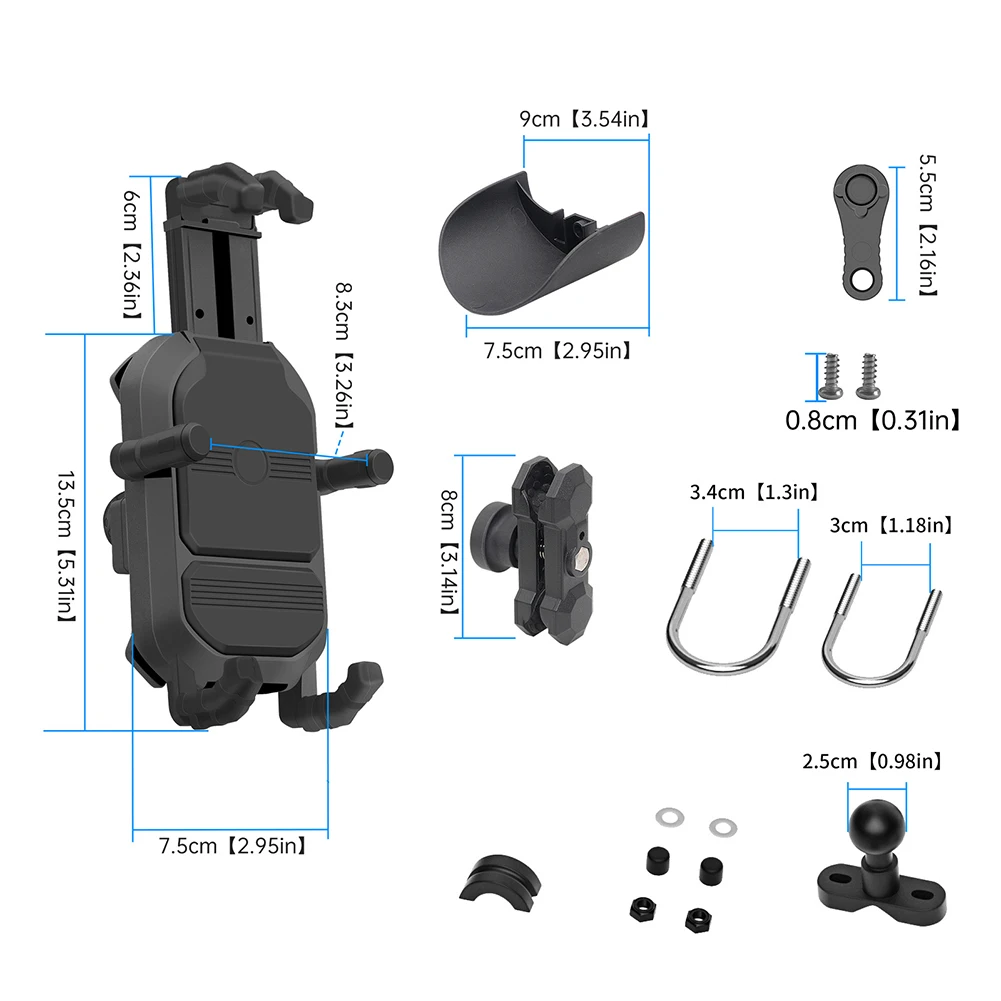 2023 Universal Motorcycle Phone Holder Shock Absorption Bicycle Phone Holder Anti-theft Phone Mount for iPhone 14 12 13 Pro Max
2023 Universal Motorcycle Phone Holder Shock Absorption Bicycle Phone Holder Anti-theft Phone Mount for iPhone 14 12 13 Pro Max