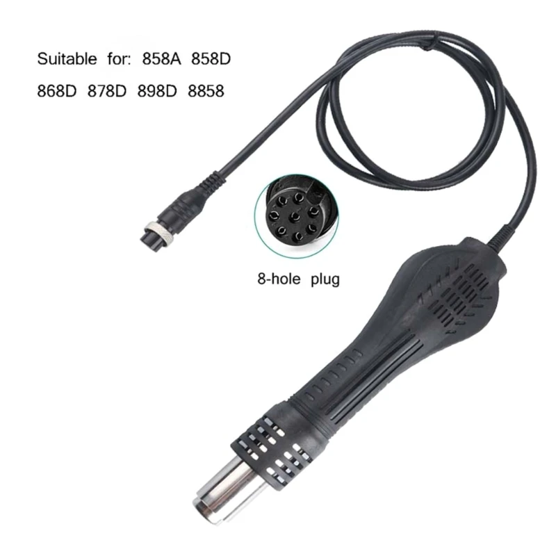 

Hot Air Guns Handle Rework Solder Hot Air Blower Heat Guns for 858A 858D 868D 878D Soldering Station Desoldering Tool