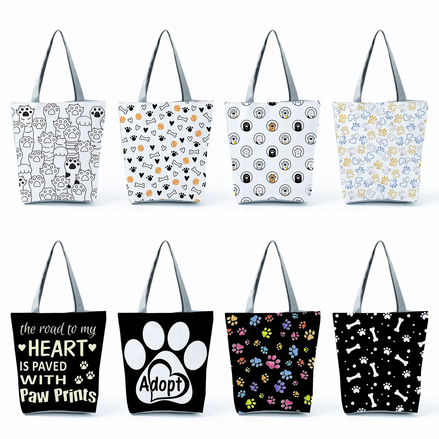 Cat Dogs Paws Handbags High Capacity Kawaii Tote Bags Female Women Shoulder Bag Fashion Casual Print Cute Cartoon Shopping Bag
Cat Dogs Paws Handbags High Capacity Kawaii Tote Bags Female Women Shoulder Bag Fashion Casual Print Cute Cartoon Shopping Bag