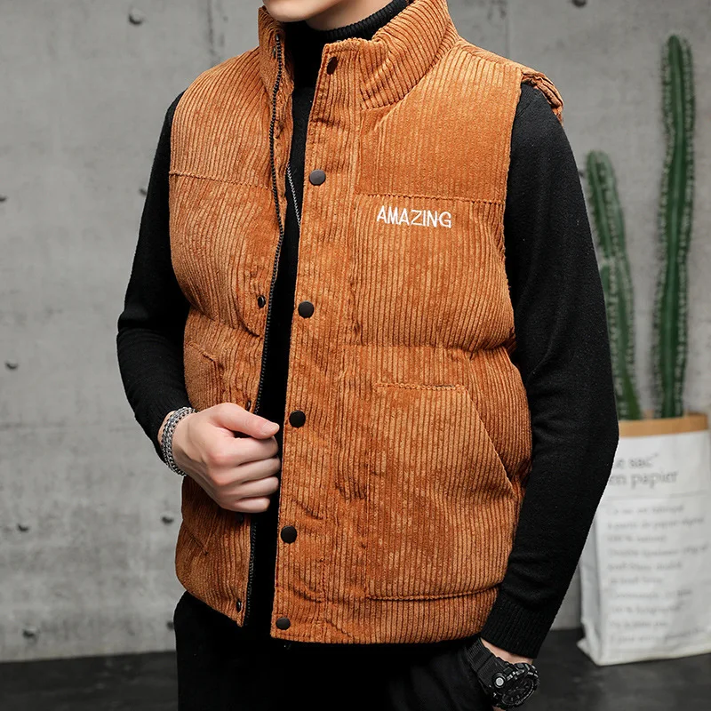 2023 New Winter Corduroy Vest Men Warm Coat Stand Collar Sleeveless Jacket Thicken Cotton Padded Men Thermal Waistcoat M-6XL
2023 New Winter Corduroy Vest Men Warm Coat Stand Collar Sleeveless Jacket Thicken Cotton Padded Men Thermal Waistcoat M-6XL