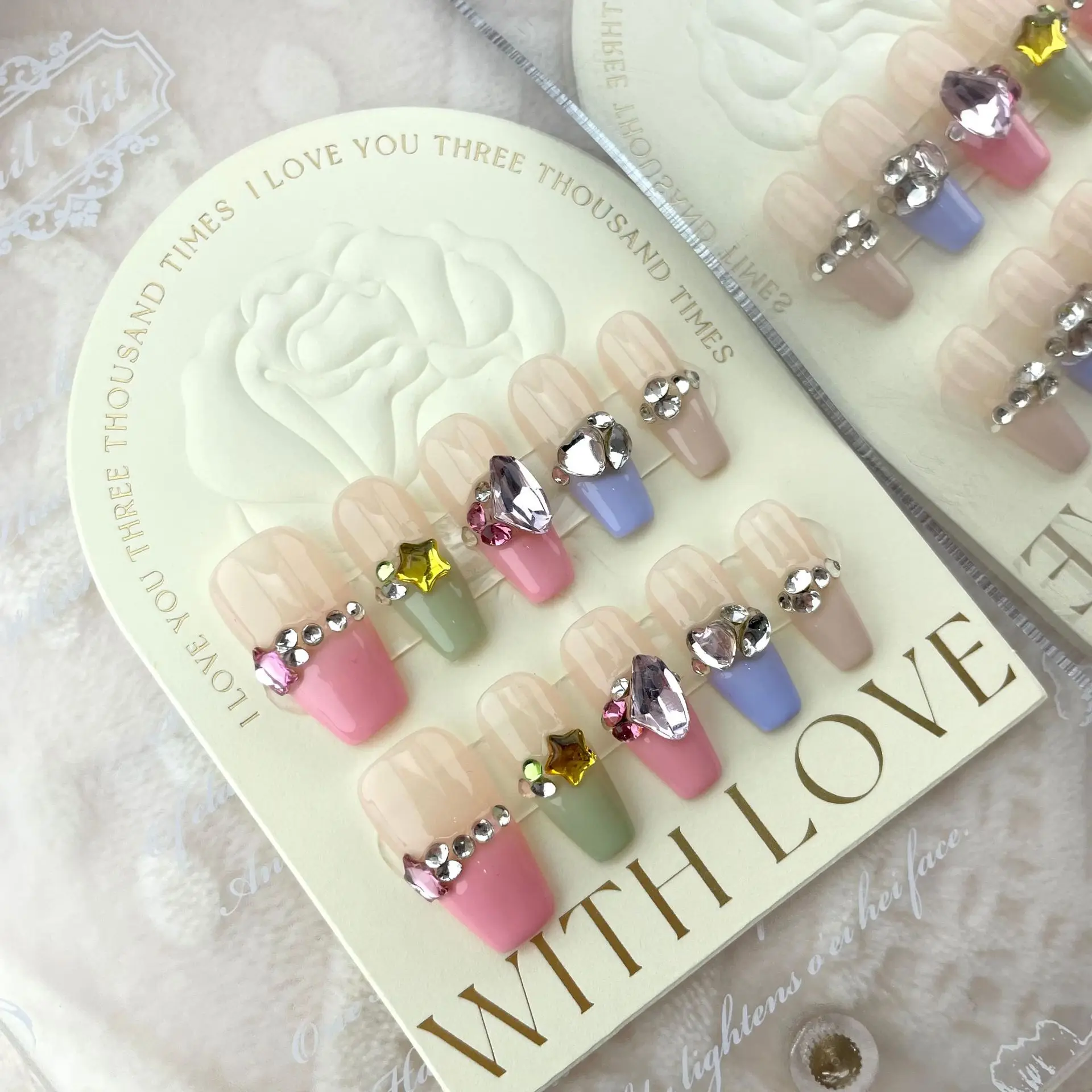 Handmade Pink Press on Nails French Fairy Charm Reusable Adhesive False Nails with Design Acrylic Full Cover Nail Tips Nail Art
Handmade Pink Press on Nails French Fairy Charm Reusable Adhesive False Nails with Design Acrylic Full Cover Nail Tips Nail Art