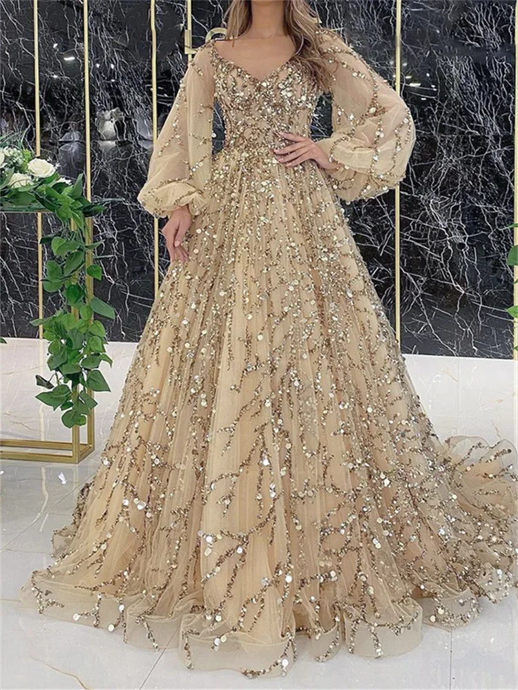 Puff Sleeve Dress for Women 2023 Fashion V Neck Embroidered Flares Vintage Dress Elegant Floor Length Evening Dresses
Puff Sleeve Dress for Women 2023 Fashion V Neck Embroidered Flares Vintage Dress Elegant Floor Length Evening Dresses