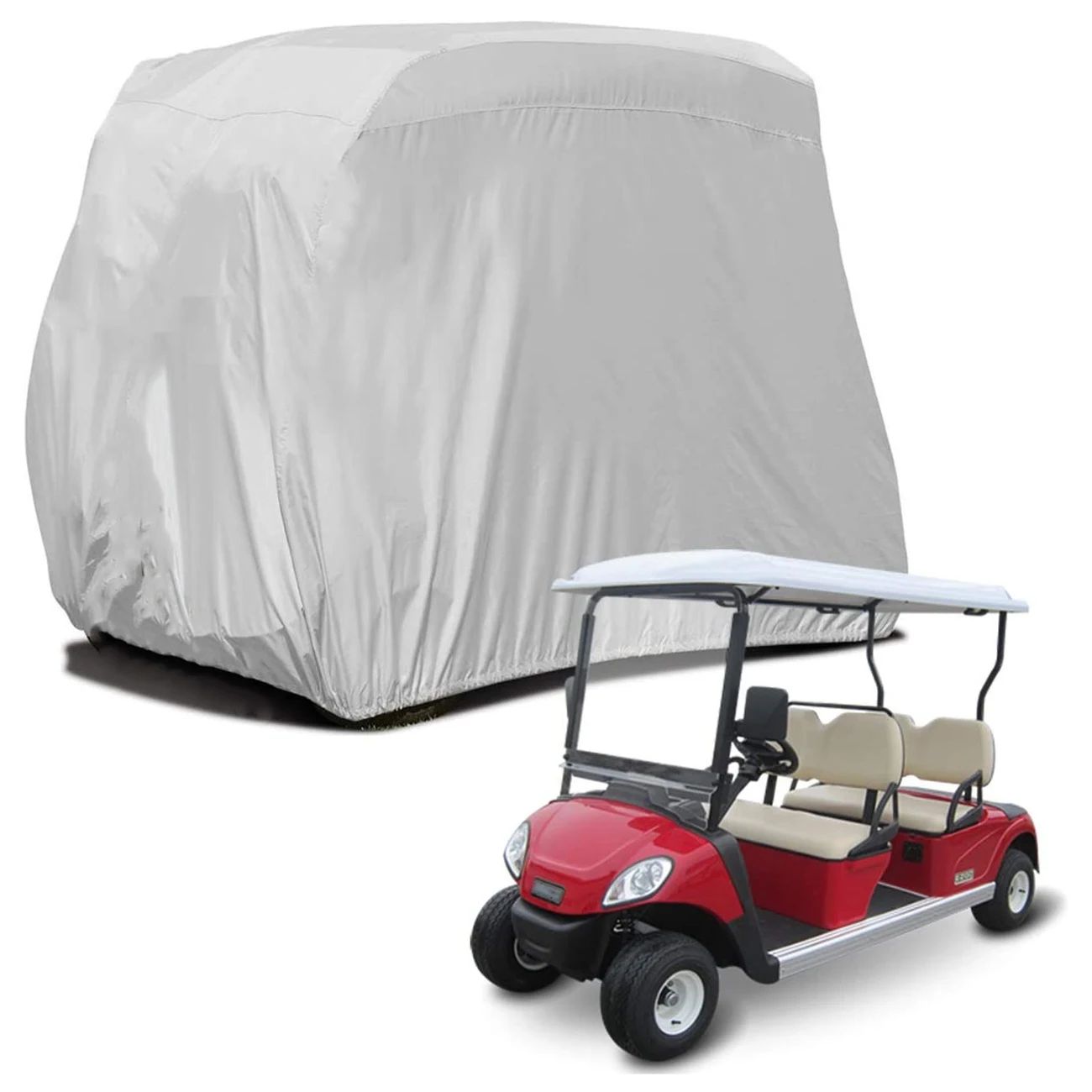 4 Passenger Golf Cart Cover 210D Oxford Waterproof Dustproof Roof Enclosure Rain Cover for EZ GO, Club Car, Yamaha
4 Passenger Golf Cart Cover 210D Oxford Waterproof Dustproof Roof Enclosure Rain Cover for EZ GO, Club Car, Yamaha