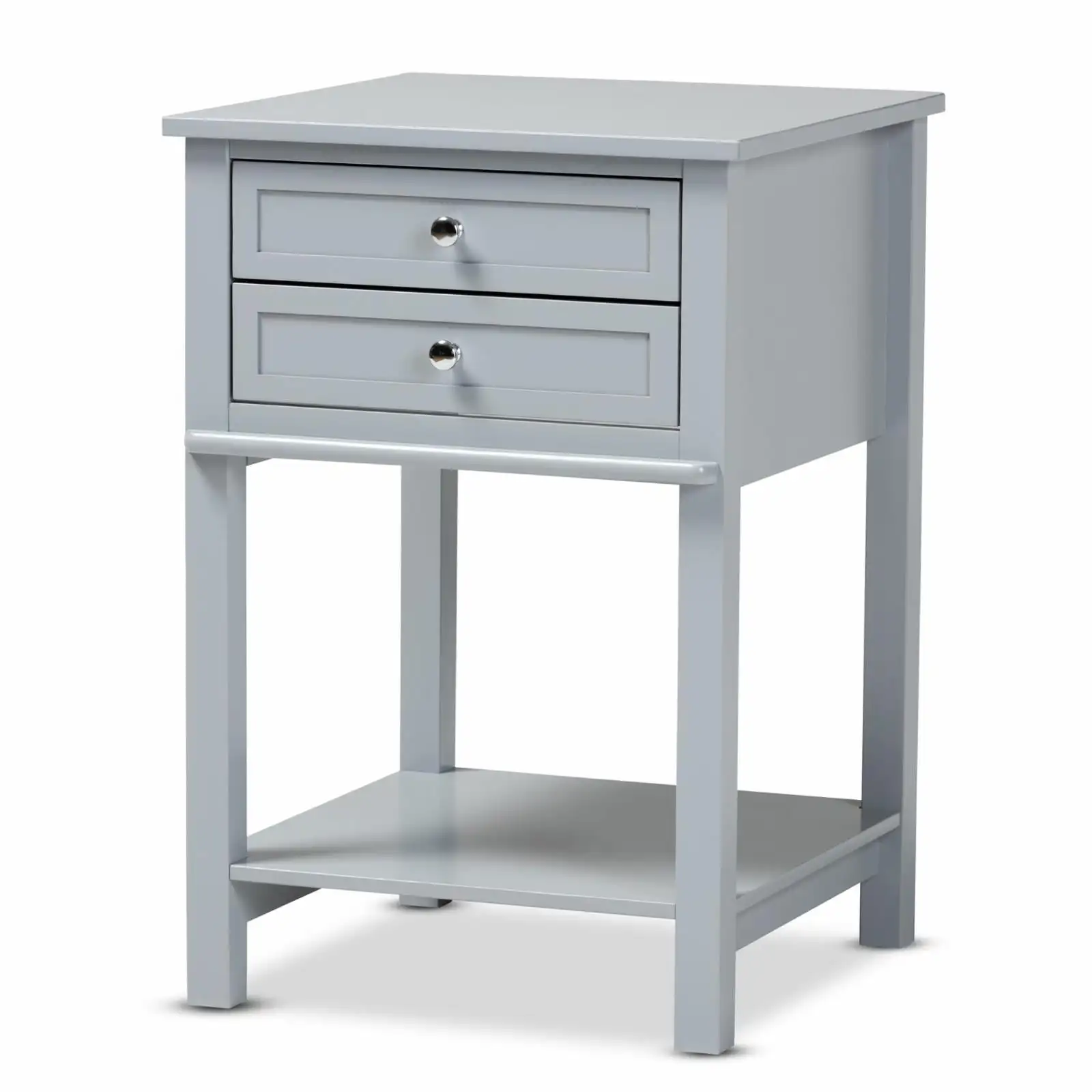 Baxton Studio Willow Modern Transitional Light Grey Finished 2-Drawer Wood End Table
Baxton Studio Willow Modern Transitional Light Grey Finished 2-Drawer Wood End Table