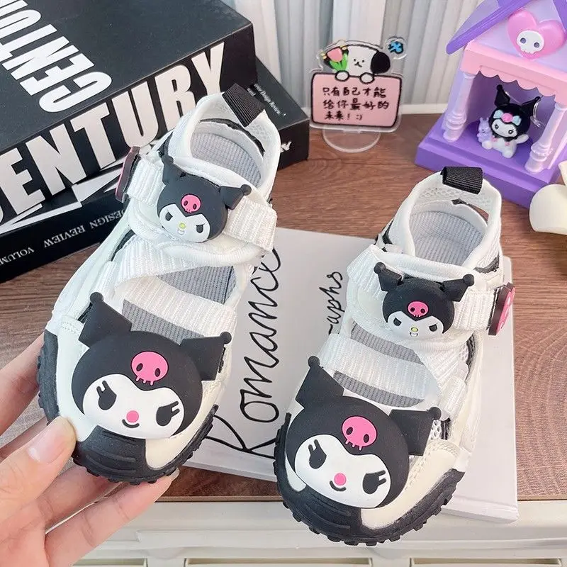 Kawaii Sanriod Anime Hobby Kuromi Children's Sports Sandals Spring and Summer Girls Soft Bottom Toe Cap Anti-Kick Beach Shoes
Kawaii Sanriod Anime Hobby Kuromi Children's Sports Sandals Spring and Summer Girls Soft Bottom Toe Cap Anti-Kick Beach Shoes