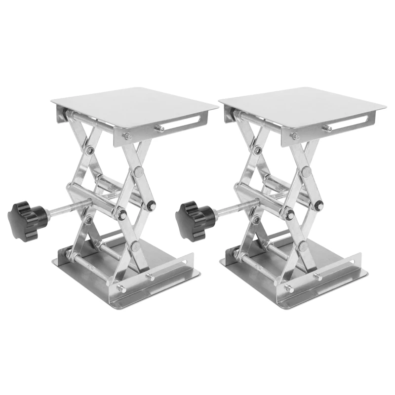 2X Scientific Lab Jack-100 X 100Mm Stainless Steel Lab Stand Table Rack Scissor Lab-Lift Lifter For Science Experiment
2X Scientific Lab Jack-100 X 100Mm Stainless Steel Lab Stand Table Rack Scissor Lab-Lift Lifter For Science Experiment