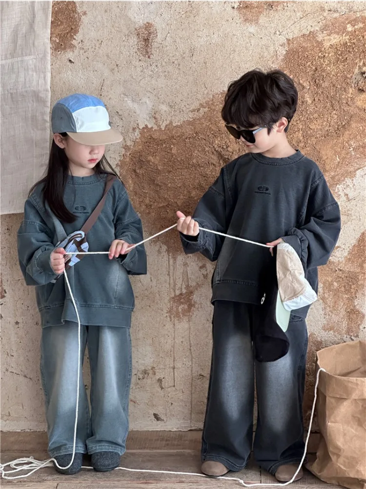 Trendy 2pcs Boy Girls Solid Hoodies Sets Casual New Style Loose Sweatpants Spring Pure Cotton Tops Sets Children's Tracksuits
Trendy 2pcs Boy Girls Solid Hoodies Sets Casual New Style Loose Sweatpants Spring Pure Cotton Tops Sets Children's Tracksuits