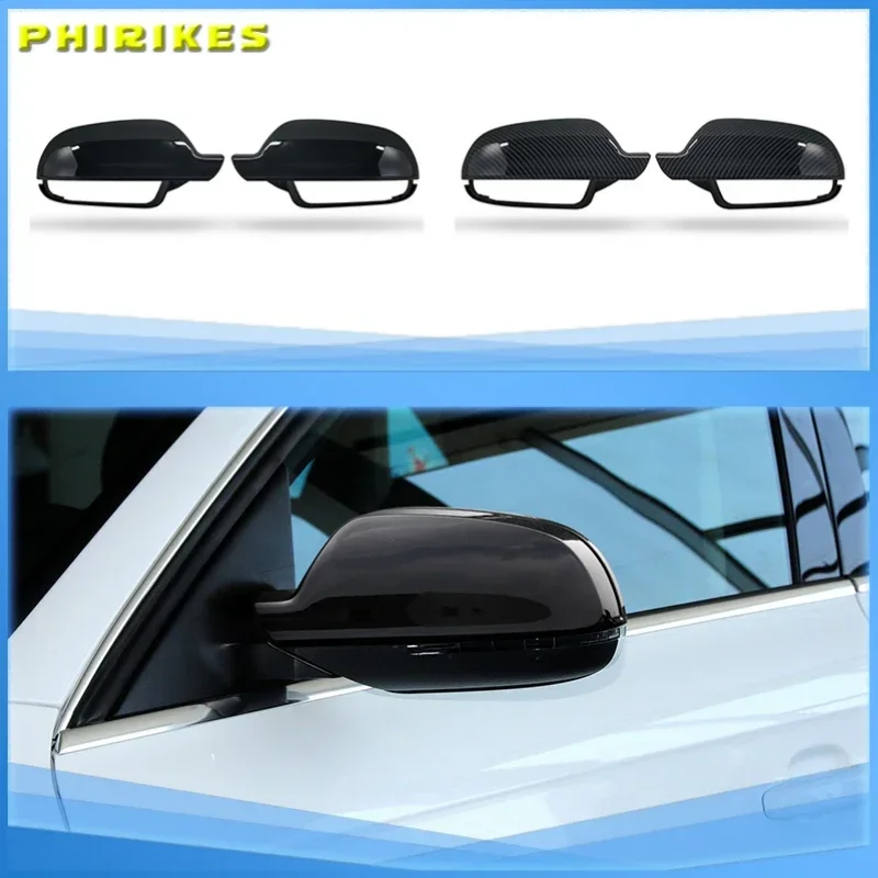 

Left Right Gloss Bright Black Rearview Wing Mirror Cover Cap For Audi A4 B8.5 S4 2011-2016 A3 8P 2010-2013 A5 S5 2010-2016