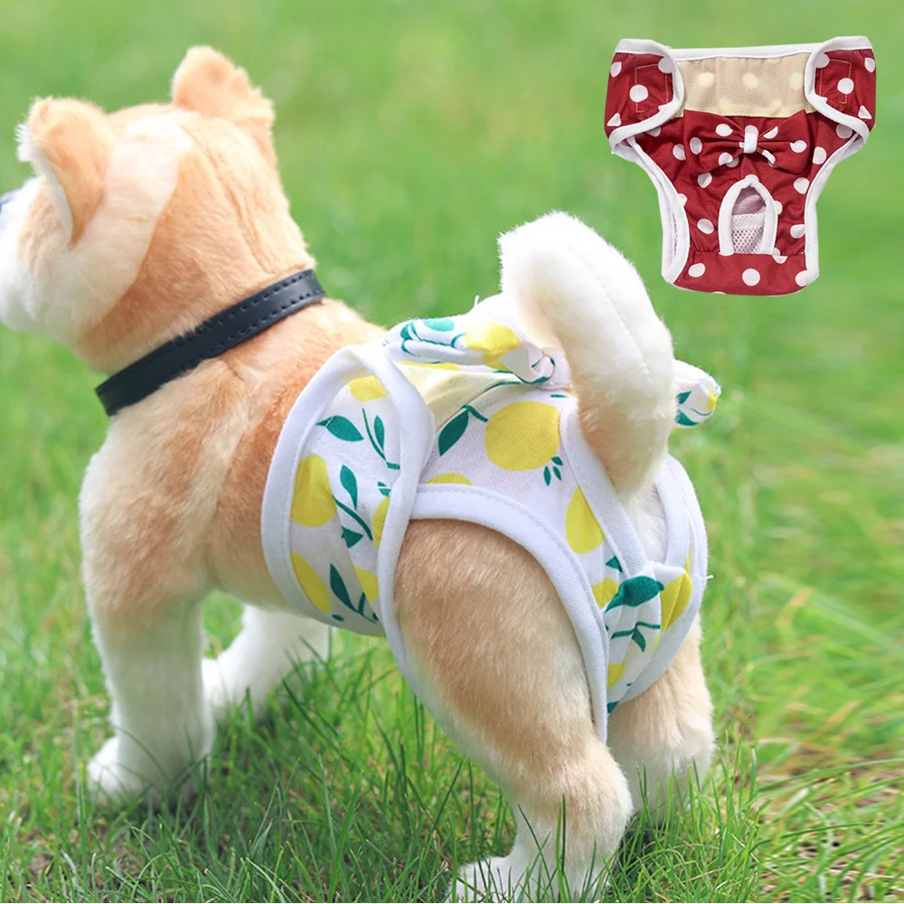 

S-XL Dog Diapers Physiological Pant Puppy Female Panties Shorts Underwear Washable Female Dog Diper Panties Pet Dog Cat Clothes