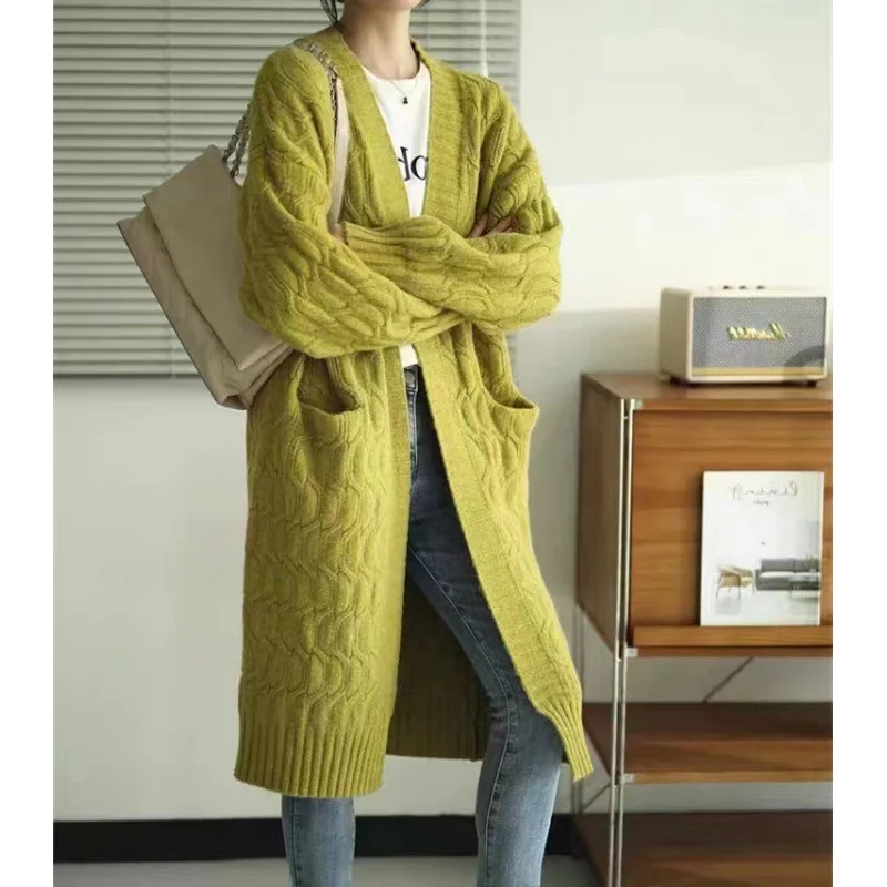 Women Autumn Thicken Knit Long Cardigan Coat with Pockets Lantern Sleeve Warm Loose Causal Sweater Jacket Ribbed Overcoat
Women Autumn Thicken Knit Long Cardigan Coat with Pockets Lantern Sleeve Warm Loose Causal Sweater Jacket Ribbed Overcoat