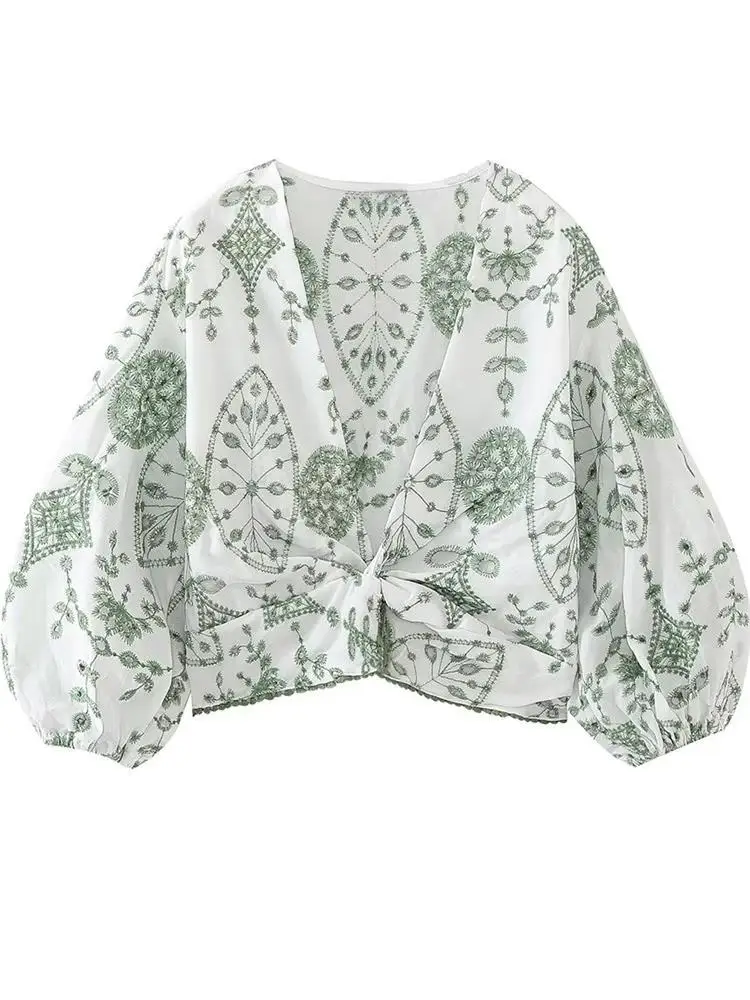 MESTTRAF Women 2023 Fashion Y2K With Knot Embroidery Crop Blouses Vintage V Neck Puff Sleeves Female Shirts Blusas Chic Tops
MESTTRAF Women 2023 Fashion Y2K With Knot Embroidery Crop Blouses Vintage V Neck Puff Sleeves Female Shirts Blusas Chic Tops