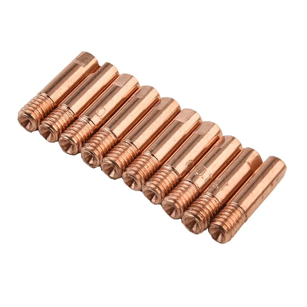 

Tips Holder Gas Kits Set Nozzles Copper 25*6mm 10Pcs 10x 0.8/1.0/1.2mm MB-15AK MIG/MAG M6 Welding Sale Practical