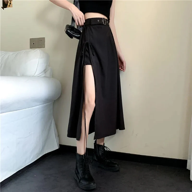 Gothic Women Sexy Slit Midi Skirt Korean Fashion Oversize 5Xl Black Skirt Y2K Streetwear High Waist Female Skirts Summer New
Gothic Women Sexy Slit Midi Skirt Korean Fashion Oversize 5Xl Black Skirt Y2K Streetwear High Waist Female Skirts Summer New