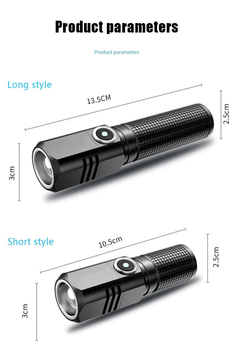 Generic Mini Portable Torch 4 CORE P50 LED USB Rechargeable Torch 3