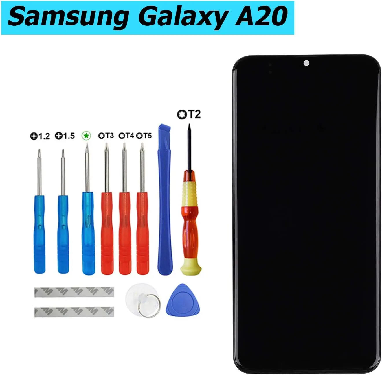 

Replacement OLED Display Compatible with Samsung Galaxy A20 A205 SM-A205F SM-A205U 2019 6.4" inch LCD Digitizer Touch Screen Ass