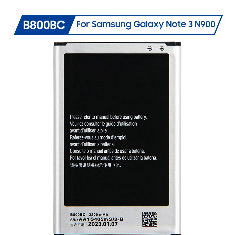 Сменный аккумулятор B800BC B800BE для Samsung GALAXY NOTE 3 N9006 N9005 N900 N9009 N9008 N9002 Note3 со строкой 3200 мАч
Сменный аккумулятор B800BC B800BE для Samsung GALAXY NOTE 3 N9006 N9005 N900 N9009 N9008 N9002 Note3 со строкой 3200 мАч