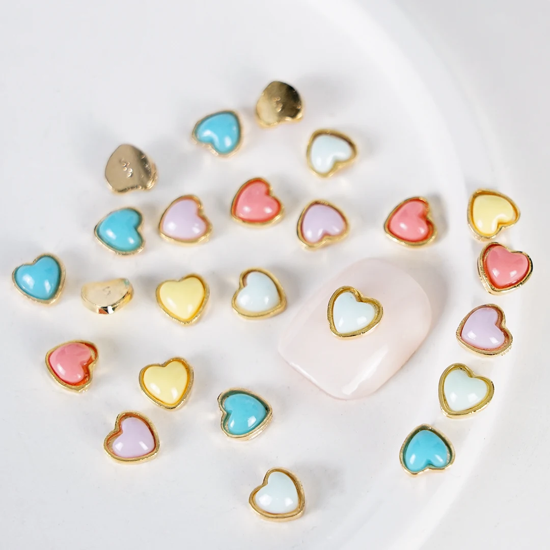 Heart Shaped Gold Flatback Nail Metal Charms DIY Alloy Multi-Colors Nail Rhinestones for Manicure Jewelry Accessories Korean
Heart Shaped Gold Flatback Nail Metal Charms DIY Alloy Multi-Colors Nail Rhinestones for Manicure Jewelry Accessories Korean