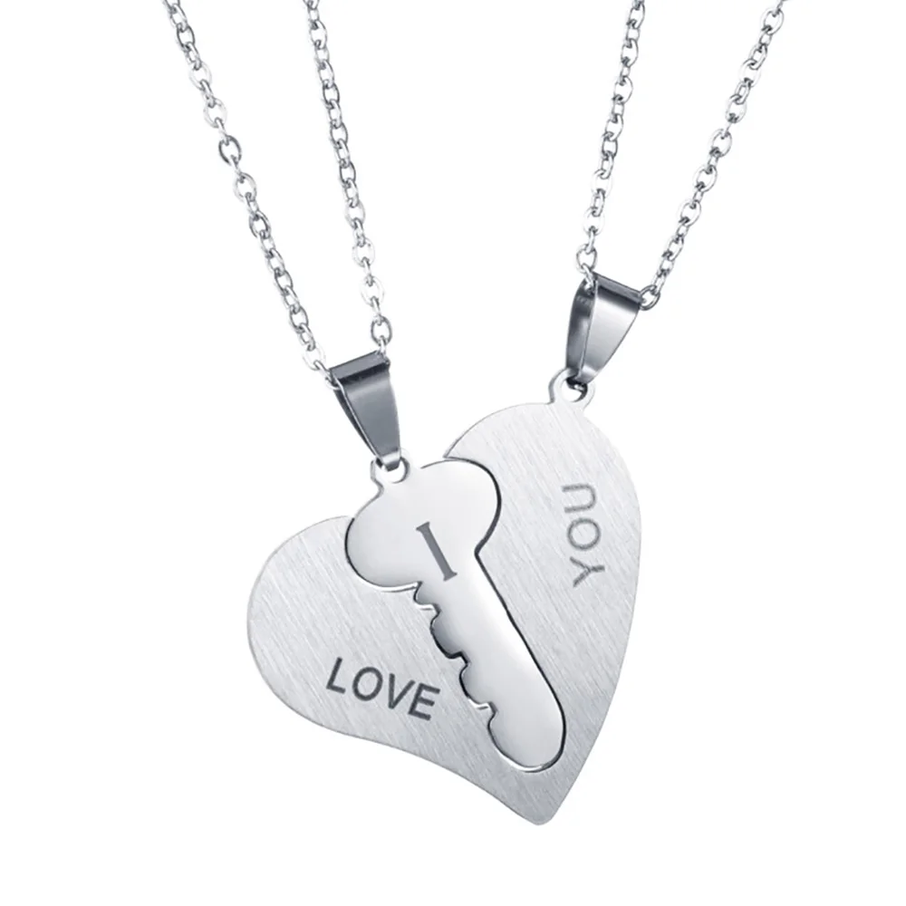 2Pcs Fashion Romantic Silver Key Heart Pendant Necklace For Women Men Couple Anniversary Birthday Stainless Steel Necklace Gift
2Pcs Fashion Romantic Silver Key Heart Pendant Necklace For Women Men Couple Anniversary Birthday Stainless Steel Necklace Gift