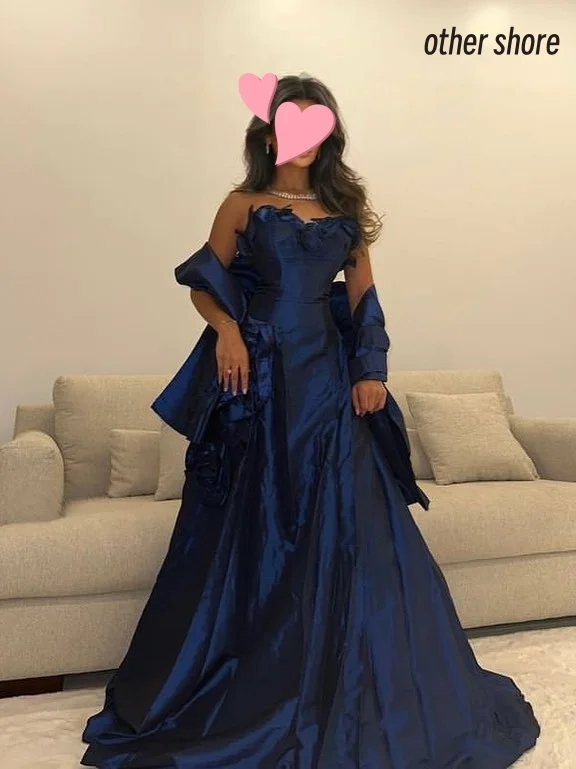 Other Shore Elegant Vintage Navy Blue Ruffle Strapless A-Line Customize Formal Occasion Prom Dress Evening Party Gowns
Other Shore Elegant Vintage Navy Blue Ruffle Strapless A-Line Customize Formal Occasion Prom Dress Evening Party Gowns