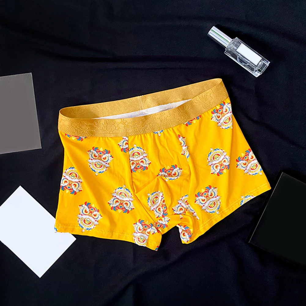 Sexy Men Boxer Lucky China-Chic Briefs Lion Dance Pattern Underwear Loose Fit Comfortable Short Underpants Thin Breath Panties
Sexy Men Boxer Lucky China-Chic Briefs Lion Dance Pattern Underwear Loose Fit Comfortable Short Underpants Thin Breath Panties