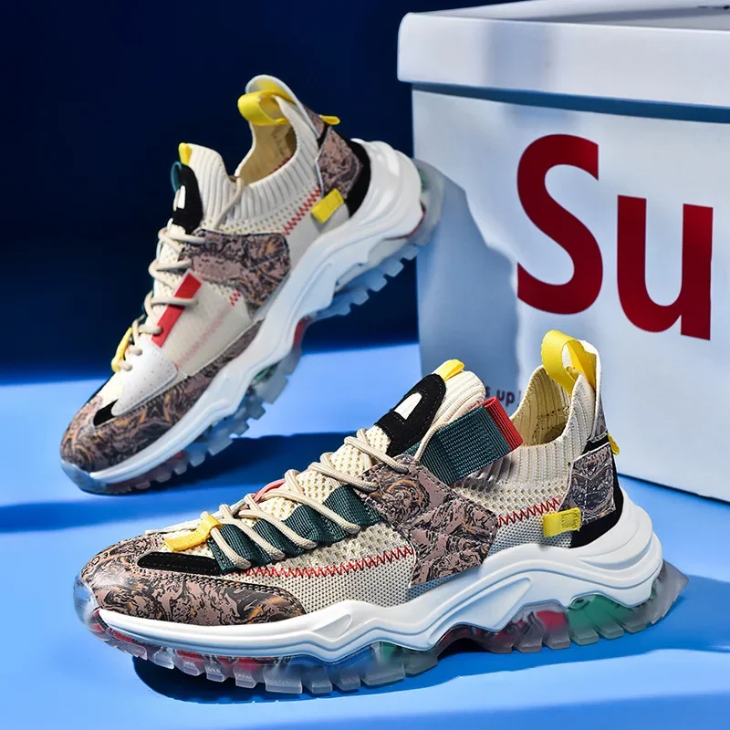 Мужские сетчатые кроссовки, толстая подошва, дышащие, повседневная обувь для бега, весна-лето
Мужские сетчатые кроссовки, толстая подошва, дышащие, повседневная обувь для бега, весна-лето