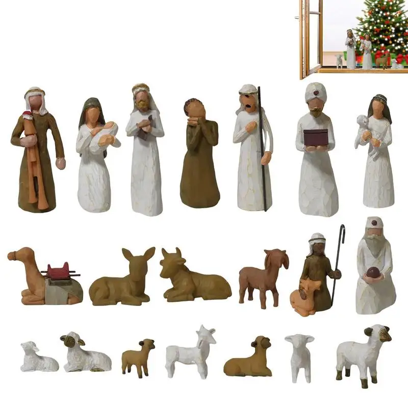 Christmas Decoration Nativity Scene Set 20pcs Christmas Ornament Indoor Nativity Crib Manger Baby Jesus Statue Figurines Gift
Christmas Decoration Nativity Scene Set 20pcs Christmas Ornament Indoor Nativity Crib Manger Baby Jesus Statue Figurines Gift