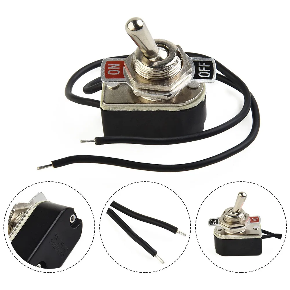 SPST 6A Toggle Switch Rocker SPST Contacts Switch Toggle With Wire Switch 2 Foot 6A/125V Black+Silver Brand New
SPST 6A Toggle Switch Rocker SPST Contacts Switch Toggle With Wire Switch 2 Foot 6A/125V Black+Silver Brand New