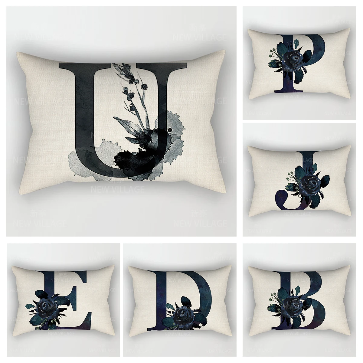 

Home Decor 26 Letter Alphabet Pillowcase autumn decoration pillow cushion cover decorations throw pillow covers30*50 40x60 50*70