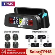 TPMS Tire Pressure Monitoring System Solar Digital LCD Display Car TMPS Security Alarm Systems Pressure Internal External Sensor TPMS Tire Pressure Monitoring System Solar Digital LCD Display Car TMPS Security Alarm Systems Pressure Internal External Sensor