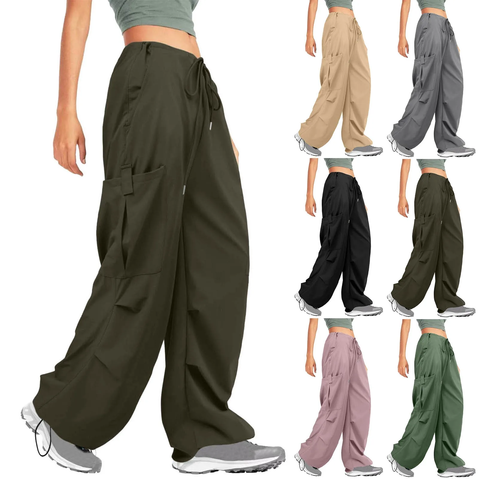 Women High Waist Trousers Drawstring Baggy Cargo Pants Streetwear Hip Hop Joggers Sweatpants Wide Leg Casual Pants Y2K Punk Pant
Women High Waist Trousers Drawstring Baggy Cargo Pants Streetwear Hip Hop Joggers Sweatpants Wide Leg Casual Pants Y2K Punk Pant