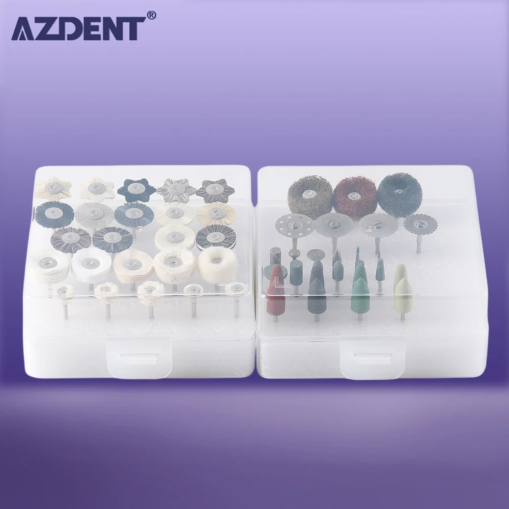 

51 Pcs/Box Dental HP Polishing Kit for Ceramics/Porcelain Diamond Burs Brush Dentistry Lab Polisher Set Dentist Grinding Tool