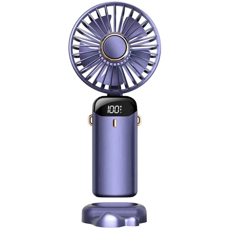 Handheld Fan Portable Fan Personal Fan 5000Mah Rechargeable,5 Speeds With LED Display,90° Adjustable
Handheld Fan Portable Fan Personal Fan 5000Mah Rechargeable,5 Speeds With LED Display,90° Adjustable