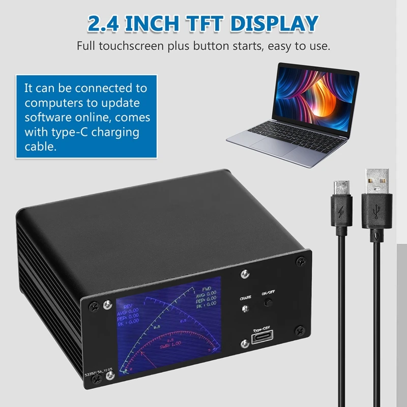 Touch Screen Standing Wave Meter 2.4Inch TFT 0.4Mhz-60Mhz 0.1MW-1KW Instantaneous Power SWR PWR Short Wave Power Meter
Touch Screen Standing Wave Meter 2.4Inch TFT 0.4Mhz-60Mhz 0.1MW-1KW Instantaneous Power SWR PWR Short Wave Power Meter