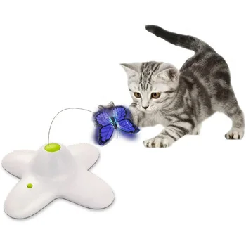Acessórios para Brinquedos de Gato: O Brinquedo Ideal para Estimular e Divertir Seu Gato 11 Automatic Cat Toy 360 Degree Rotating Motion Activated Butterfly Funny Toys Pet Cats Interactive Flutter Bug Puppy Flashing Toy
