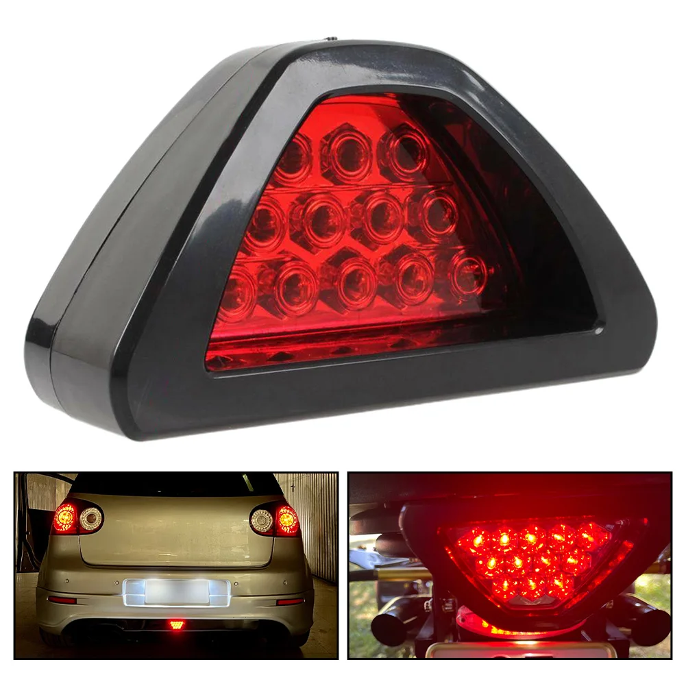 1Pc Universal Brake Signal Lamp F1 Style Triangle Sporty 12LED Rear Fog Light Tail Third Brake Lamp DRL For JDM BBA
1Pc Universal Brake Signal Lamp F1 Style Triangle Sporty 12LED Rear Fog Light Tail Third Brake Lamp DRL For JDM BBA