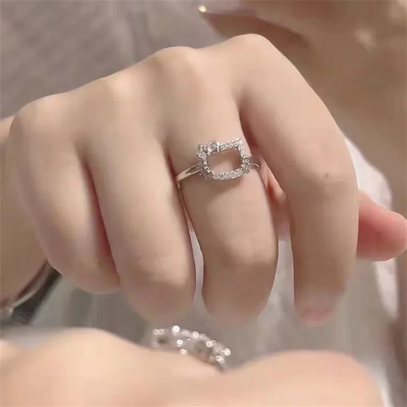 Kawaii Hello Kittys Rings Accessories Y2K Hollow Out Ring Bff Accessories Crystal Finger Ring Adjust Silvery Birthday Gift
Kawaii Hello Kittys Rings Accessories Y2K Hollow Out Ring Bff Accessories Crystal Finger Ring Adjust Silvery Birthday Gift