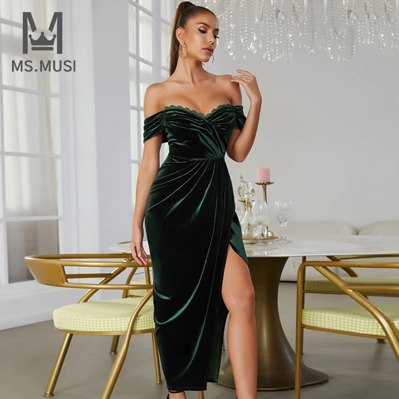 MSMUSI 2023 New Fashion Women Sexy Green Off The Shoulder Lace Draped Fold Party Club Bodycon Event Slit Velvet Maxi Dress Gown
MSMUSI 2023 New Fashion Women Sexy Green Off The Shoulder Lace Draped Fold Party Club Bodycon Event Slit Velvet Maxi Dress Gown