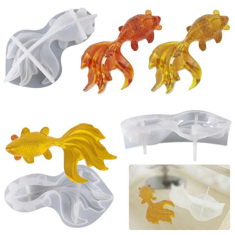 DIY Crystal Resin Silicone Mold Irregular Shape Large Goldfish Ornament Fish Jewelry Silicone Mold For Resin Making Home Decor
DIY Crystal Resin Silicone Mold Irregular Shape Large Goldfish Ornament Fish Jewelry Silicone Mold For Resin Making Home Decor