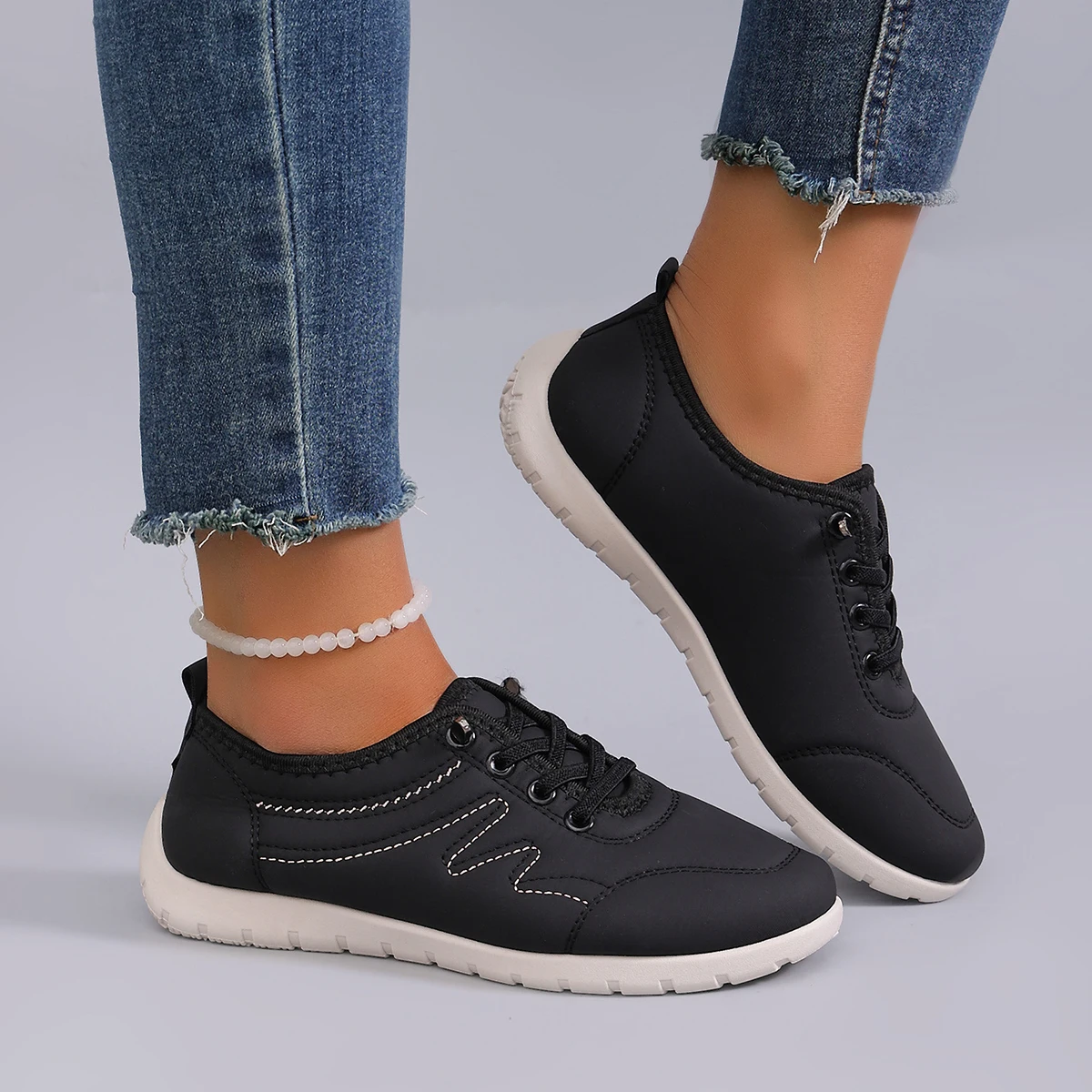 Spring new women's sports shoes, fashionable, breathable, lightweight, non-slip, wear-resistant, casual sports shoes, flat shoes 29 S094345d86219412cbb4d0f1c48380c1cY
