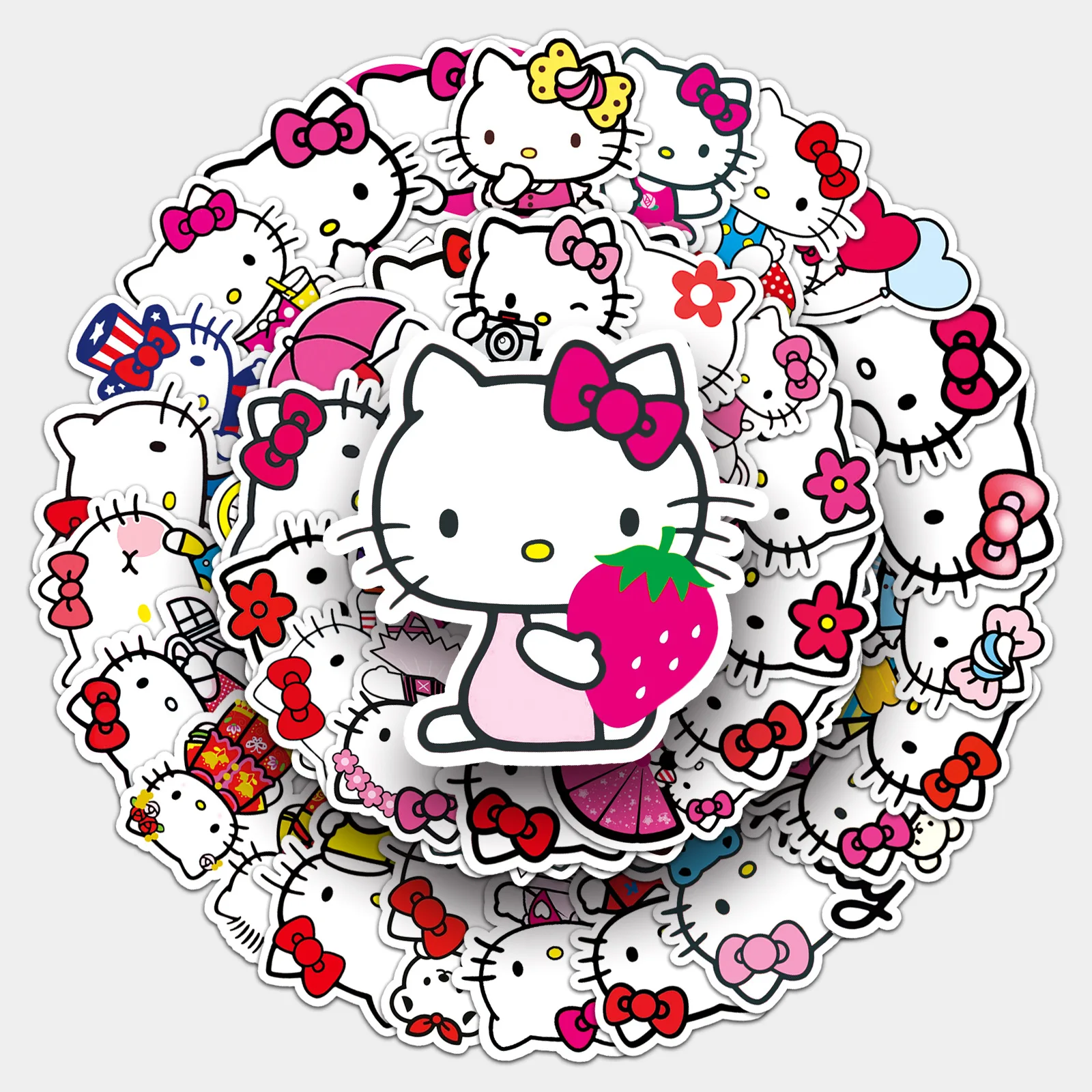 50 шт., детские наклейки Sanrio, Мультяшные аниме наклейки с кошкой КТ для бутылки с водой, подарки, вещи, гитара, ноутбук
50 шт., детские наклейки Sanrio, Мультяшные аниме наклейки с кошкой КТ для бутылки с водой, подарки, вещи, гитара, ноутбук