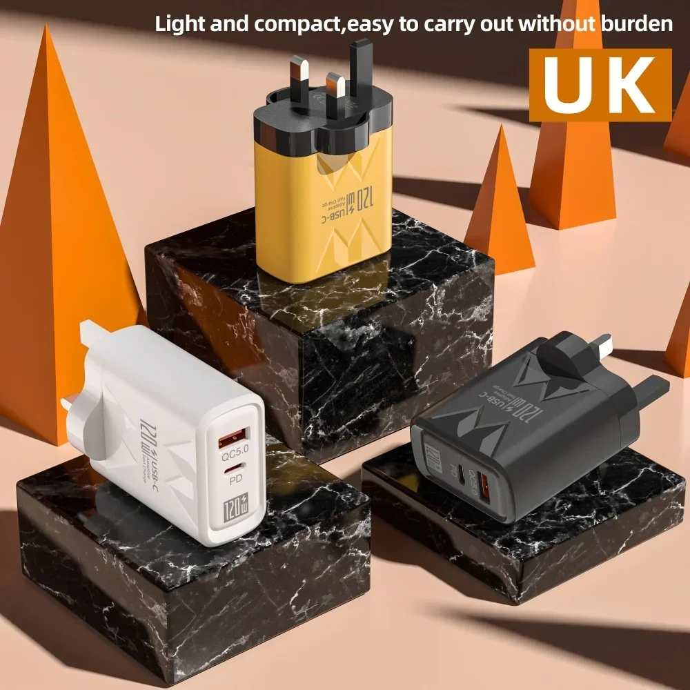 120W USB C Charger PD Fast Charging Adapter PD QC 3.0 Fast Charging EU/US Plug Adapter For Samusng iPhone 16 Pro Xiaomi 15 Ultra 120W USB C Charger PD Fast Charging Adapter PD QC 3.0 Fast Charging EU/US Plug Adapter For Samusng iPhone 16 Pro Xiaomi 15 Ultra