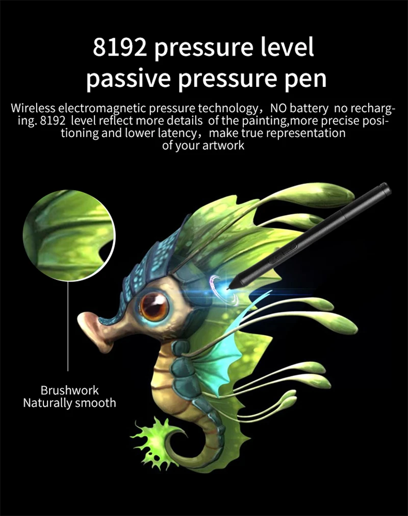 10x6" Professional Graphics Drawing Tablet 12 Express Keys 8192 Levels Battery-Free Stylus/30pcs Pen Refill Support PC/Laptop 10x6" Professional Graphics Drawing Tablet 12 Express Keys 8192 Levels Battery-Free Stylus/30pcs Pen Refill Support PC/Laptop