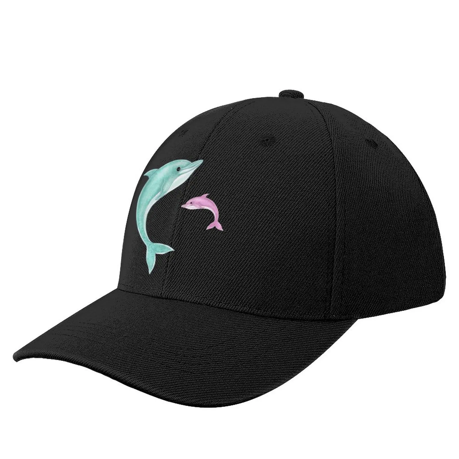 

Santorini and Bella the Dolphins Baseball Cap Fishing Caps Golf Hat Man black Sunscreen Trucker Cap Men's Hats Women's