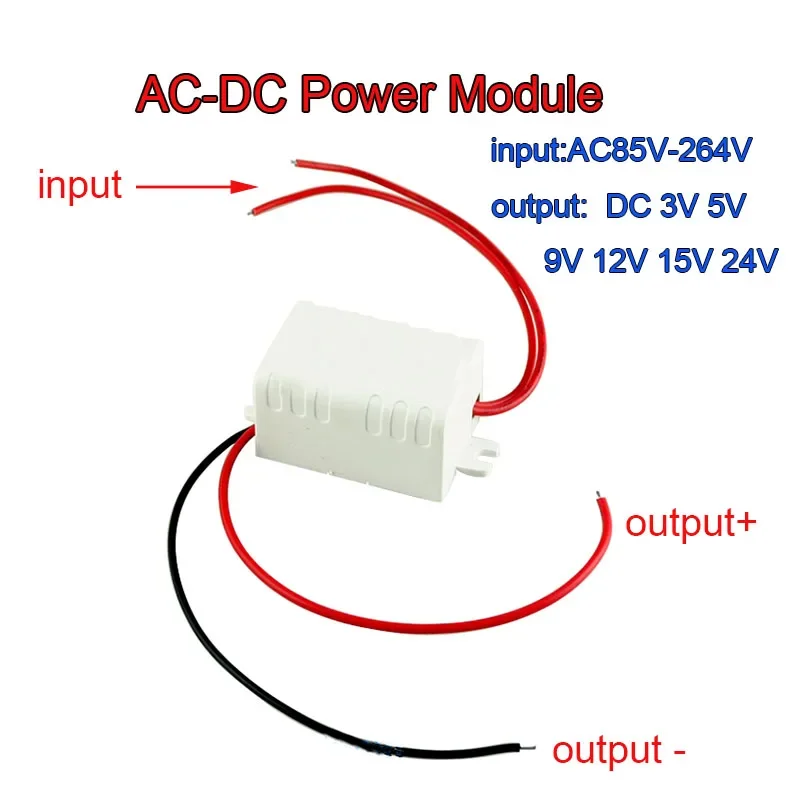 

AC-DC Power Supply Module AC110V 220V 230V To DC 3V 5V 9V 12V 15V 24V Mini Buck Converter 3W Led Isolated Voltage Stabilized